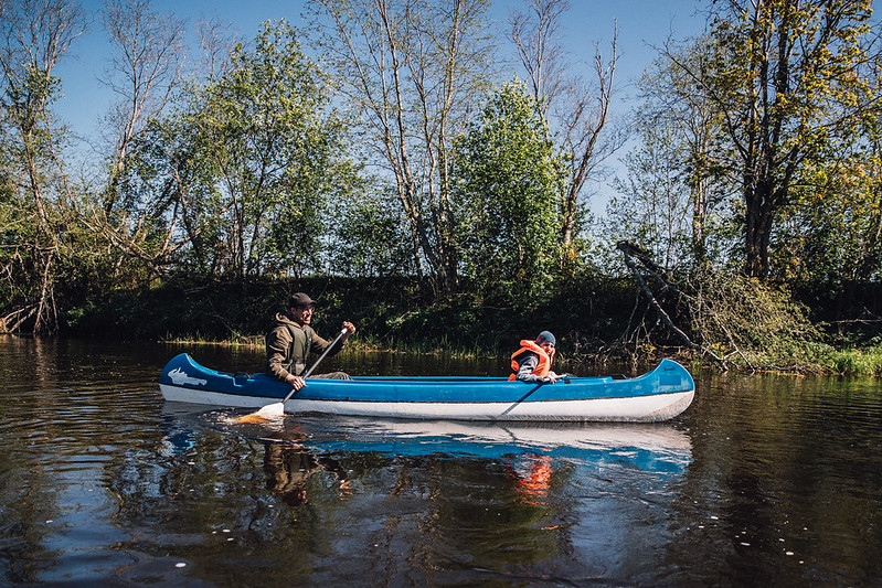 Kanuuga kevadisel Pärnu jõel